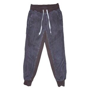 Aerie Lyocell Joggers Womens XS Washed Brown Pull On Drawstring Ribbed Lounge